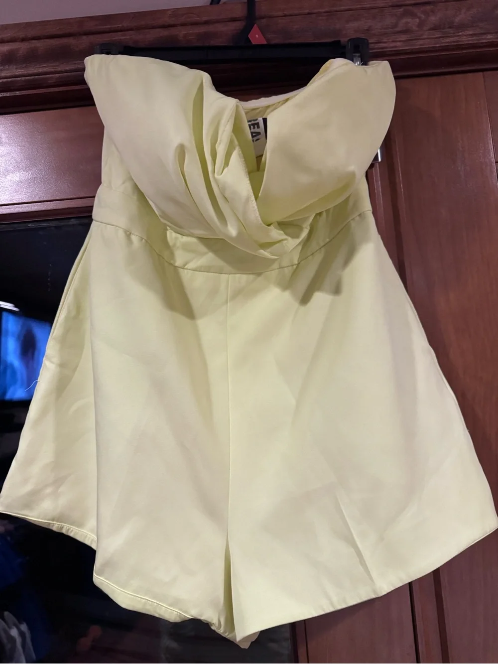 Strapless Pale lime green Women’s Shorts Romper